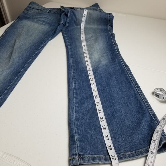 Calvin Klein Vintage Ultimate Boot Cut Denim Blue Jeans Good Size 8 - Picture 6 of 6